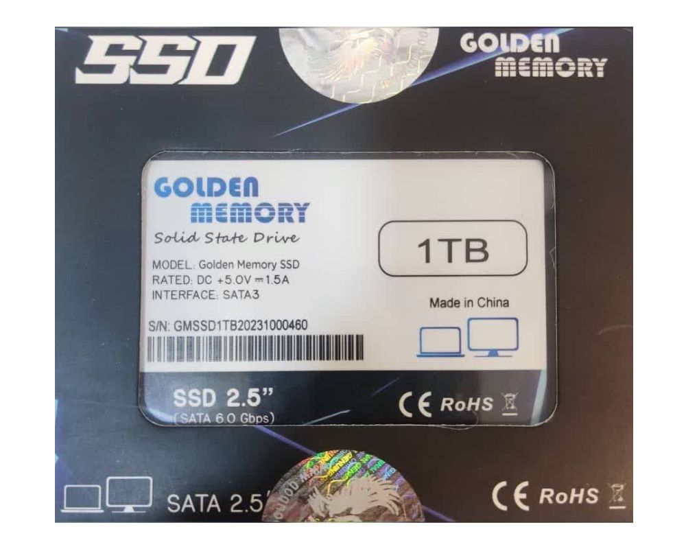 هارد اس اس دی 1 ترابایت - گلدن مموری - SSD  1T 2.5 INCH SATA3